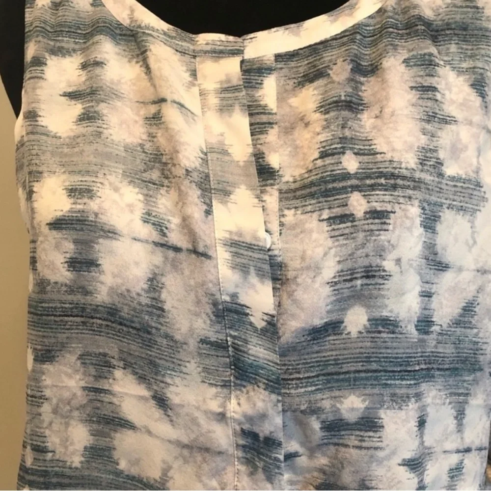 Ecru 100% silk sleeveless pullover lightweight summer garden dress size medium - Picture 3 of 6